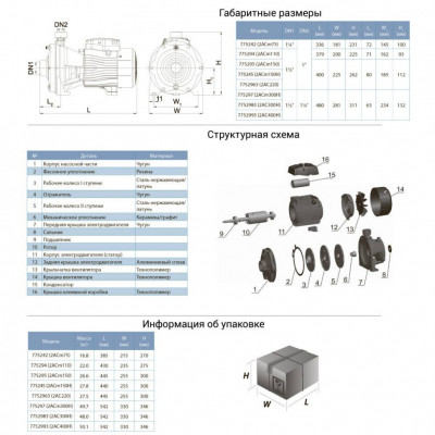 Насос центробежный LEO 3.0 2ACm150