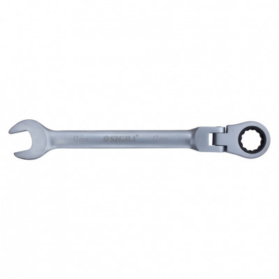 Ключ рожково-накидной трещоточный с шарниром SIGMA 17мм