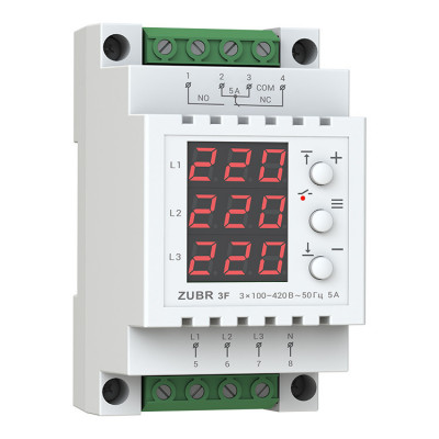 Реле напряжения Zubr 3F