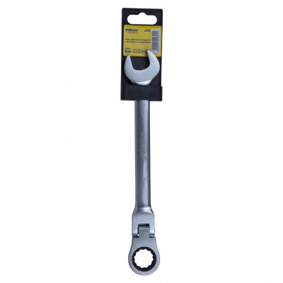 Ключ рожково-накидной трещоточный с шарниром SIGMA 19мм