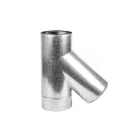 Тройник дымоходный двустенный d350/420/45 нерж/оц AISI 304 0.5 мм