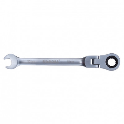 Ключ рожково-накидной трещоточный с шарниром SIGMA 10мм