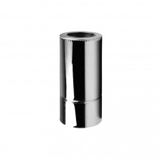 Труба дымоходная двустенная d110/180/0.5 нерж/нерж AISI 201 0.5 мм