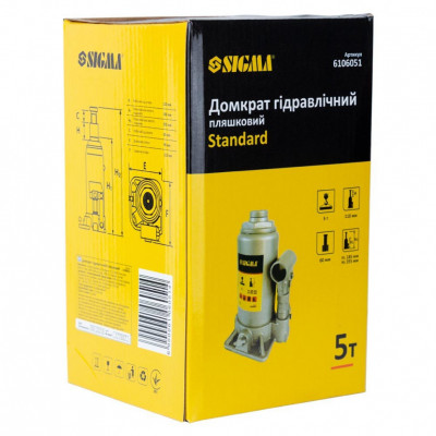 Домкрат SIGMA 5т 185-355мм Standard