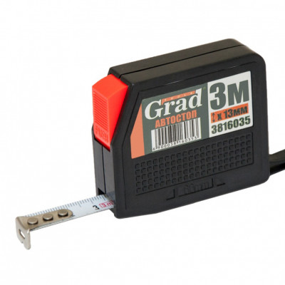 Рулетка GRAD 3мx13мм с автостопом