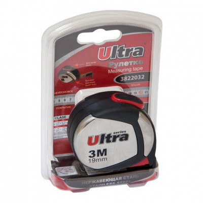 Рулетка магнитная ULTRA 3мx19мм нейлоновое покрытие