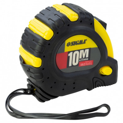 Рулетка магнитная SIGMA 10мx25мм фиксатор + тормоз