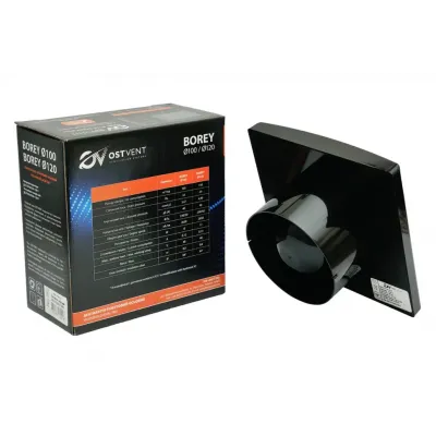 Вытяжной вентилятор Ostvent BOREY BLACK 150 S Вытяжной вентилятор Ostvent BOREY BLACK 150 S