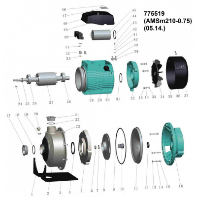 Насос центробежный LEO 3.0 0.75кВт 300л/мин (нерж)