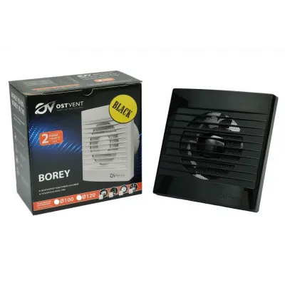 Вытяжной вентилятор Ostvent BOREY BLACK 100 S Вытяжной вентилятор Ostvent BOREY BLACK 100 S