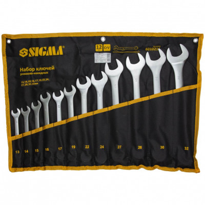 Ключи рожково-накидные SIGMA 12шт тк чехол