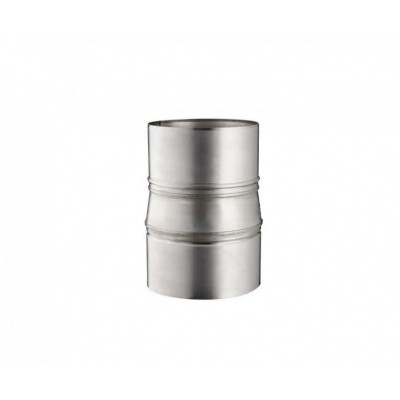 Переходник дымоходный одностенный d130 AISI 304 0,5 мм