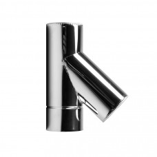 Тройник дымоходный двустенный d160/220/45 нерж/нерж AISI 201 0.5 мм