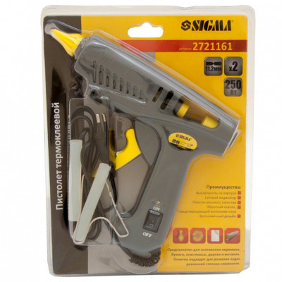 Пистолет термоклеевой SIGMA 250Вт с выключателем