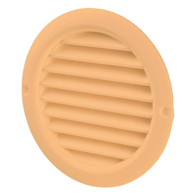 Решетка круглая Домовент ДВ 125 бВс дуб светлый