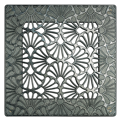 Решетка декоративная ВЕНТС Art-Deco Flora 200х200 серый