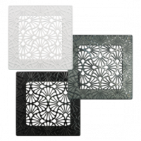 Решетка декоративная ВЕНТС Art-Deco Flora 200х200 белый