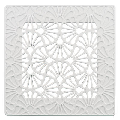 Решетка декоративная ВЕНТС Art-Deco Flora 200х200 белый