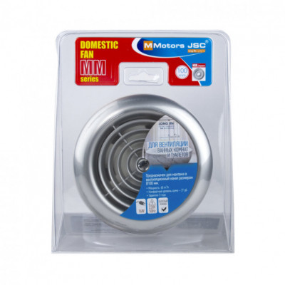 Осевой вентилятор MMotors MM 100/60 круглый серебро Осевой вентилятор MMotors MM 100/60 круглый серебро