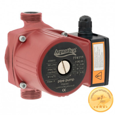 Насос циркуляционный AQUATICA 65Вт 63л/мин ⌀1 1/2