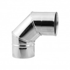 Колено дымоходное одностенное d350/90 AISI 304 0,5 мм