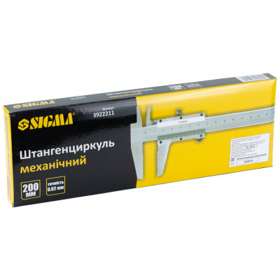 Штангенциркуль механический SIGMA 200мм