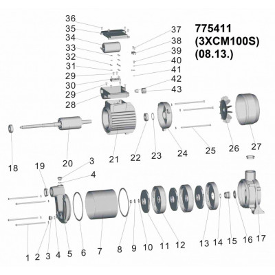 Насос центробежный LEO 0.6кВт 80л/мин